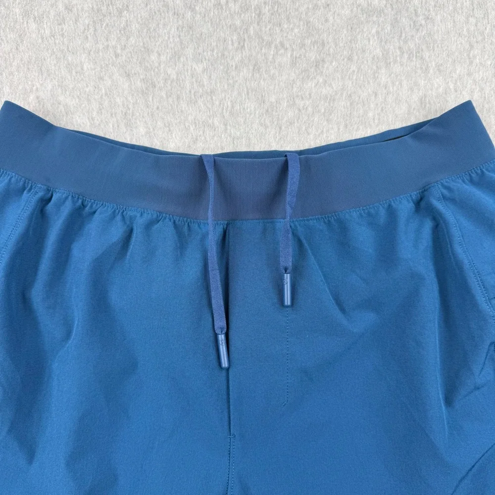 Lululemon Shorts Mens Medium Blue Namaste Mesh Lined Beach Surf Board 8
